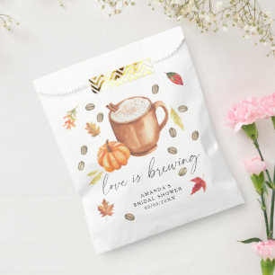 Liefde is aan het brouwen Pumpkin Coffee Bruidsuit Bedankzakje