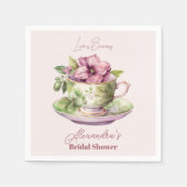 Liefde is aan het brouwen Theepartij Bruidsdouche Servet (Voorkant)