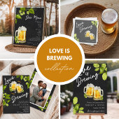 Liefde is aan het brouwen Trouw Bier Menu Poster