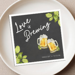 Liefde Is Aan Het Brouwen Verlovingsfeest Cocktail Servet