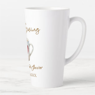 Liefde is aan het brouwen witte koffiemok hart bru latte mok