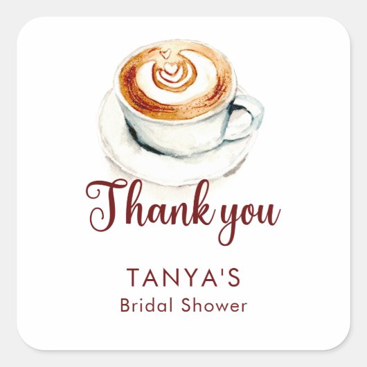 Liefde is aan het Bruisen Bruidsfeest Custom Vierkante Sticker (Voorkant)