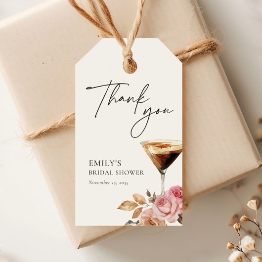 Liefde is aan het Bruisen Elegante Bruids-Shower Cadeaulabel