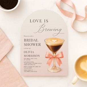 Liefde is aan het Bruisen Espresso Martini Bruidsd Kaart