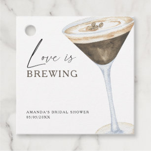 Liefde is aan het bruisen Espresso Martini Bruidsu Bedankjes Labels