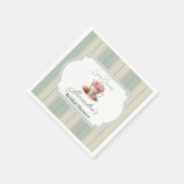 Liefde is aan het Bruisen Thee Partij Bruidsuitnod Servet (Hoek)