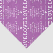 Liefde is ... aangepast papier voor kleurweefsel (Detail)