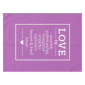 Liefde is ... aangepaste kledingdoek voor kleurent tafelkleed (Voorkant (Horizontaal))