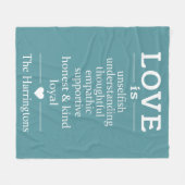 Liefde is ... aangepaste naam en dekens van kleure (Voorkant (Horizontaal))