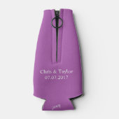 Liefde is ... aangepaste namen, datum en kleur fle flesjeskoeler (Achterkant)