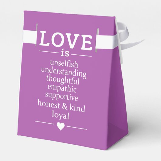 Liefde is ... aangepaste namen, datum en kleur voo bedankdoosjes (Achterkant)