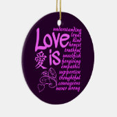 liefde is ... aangepaste namen en date ornament (Rechts)