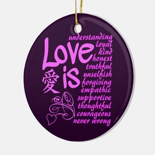 liefde is ... aangepaste namen en date ornament (Links)