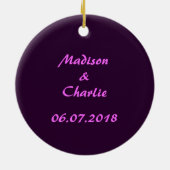 liefde is ... aangepaste namen en date ornament (Achterkant)