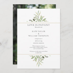 Liefde is aankondiging Patient Wedding Elopement