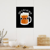 Liefde is alleen maar we hebben grappige Beer Pun  Poster (Keuken)