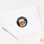 Liefde is alleen maar we hebben grappige Beer Pun  Ronde Sticker (Envelop)