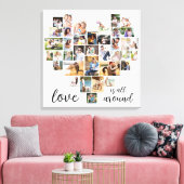 Liefde is allemaal rond de vorm van het hart 36 Fo Canvas Afdruk (Insitu (Woonkamer))