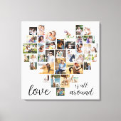 Liefde is allemaal rond de vorm van het hart 36 Fo Canvas Afdruk (Voorkant)