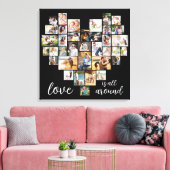 Liefde is allemaal rond de vorm van het hart 36 Fo Canvas Afdruk (Insitu (Woonkamer))