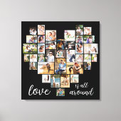 Liefde is allemaal rond de vorm van het hart 36 Fo Canvas Afdruk (Voorkant)