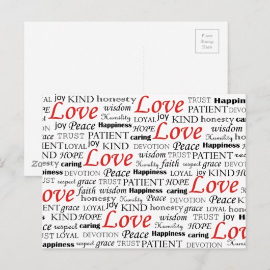 Liefde is alles briefkaart (Voorkant / Achterkant)