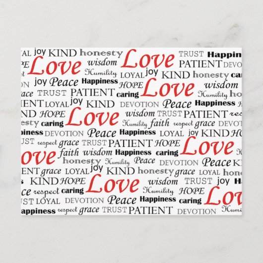 Liefde is alles briefkaart (Voorkant)