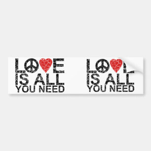 Liefde is alles bumpersticker