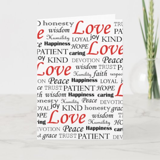 Liefde is alles feestdagen kaart (Voorkant)