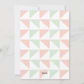 Liefde is Alles Pastel Geometrische Foto Feestdagenkaart (Achterkant)