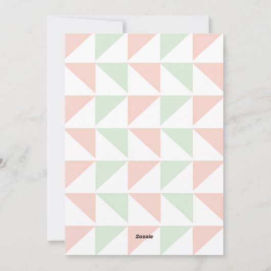 Liefde is Alles Pastel Geometrische Foto Feestdagenkaart (Achterkant)