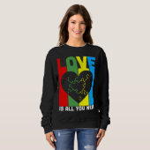 Liefde is alles wat je nodig hebt Autisme Heart Pu Trui (Voorkant volledig)