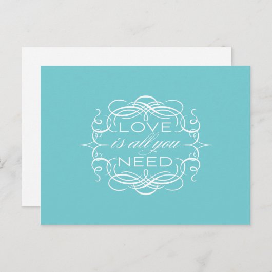 Liefde is alles wat je nodig hebt Briefkaart (Voorkant / Achterkant)