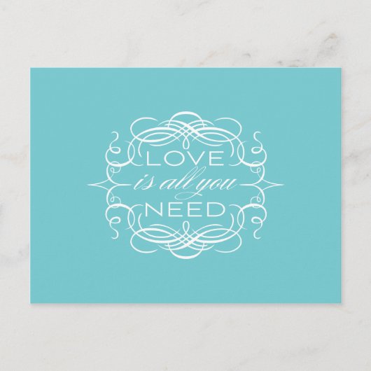 Liefde is alles wat je nodig hebt Briefkaart (Voorkant)