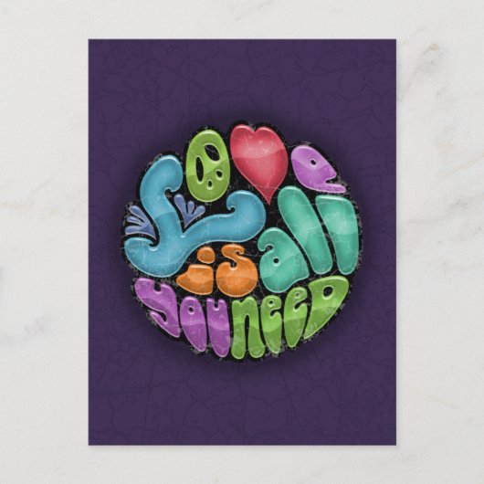 Liefde is alles wat je nodig hebt briefkaart (Voorkant)