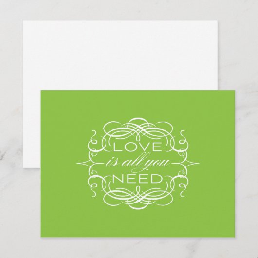 Liefde is alles wat je nodig hebt Briefkaart (Voorkant / Achterkant)