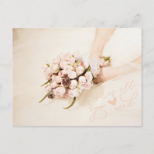 Liefde is alles wat je nodig hebt. briefkaart (Voorkant)