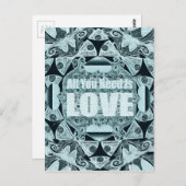 Liefde is alles wat je nodig hebt briefkaart (Voorkant / Achterkant)