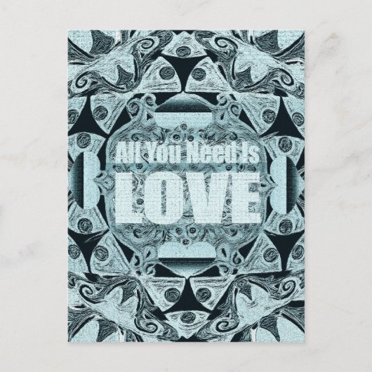 Liefde is alles wat je nodig hebt briefkaart (Voorkant)