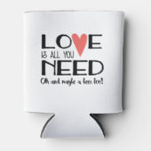 Liefde is alles wat je nodig hebt Bruiloft & Bier Blikjeskoeler (Voorkant)