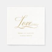 Liefde is alles wat je nodig hebt! Elegant, bruilo Servet (Voorkant)