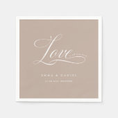 Liefde is alles wat je nodig hebt! Elegant, bruilo Servet (Voorkant)
