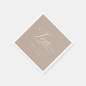 Liefde is alles wat je nodig hebt! Elegant, bruilo Servet (Hoek)