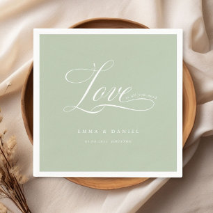 Liefde is alles wat je nodig hebt! Elegant, bruilo Servet