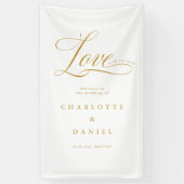 Liefde is alles wat je nodig hebt! Elegant, bruilo Spandoek (Verticaal)