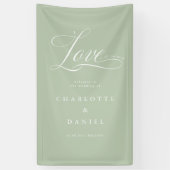 Liefde is alles wat je nodig hebt! Elegant, bruilo Spandoek (Verticaal)