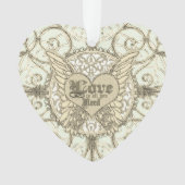 Liefde is alles wat je nodig hebt engelenvleugels  ornament (voorkant)