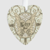 Liefde is alles wat je nodig hebt engelenvleugels  ornament (voorkant)