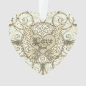 Liefde is alles wat je nodig hebt engelenvleugels  ornament (achterkant)