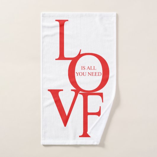 Liefde is alles wat je nodig hebt handdoek (Handdoek)